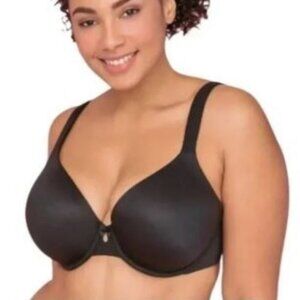Cacique Intuition Lightly Lined Uplift Plunge Bra Size 46C Black Underwire